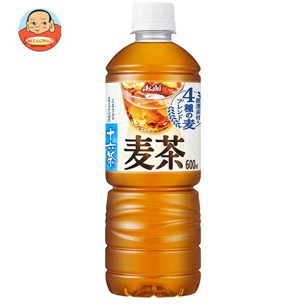 アサヒ飲料 十六茶麦茶【自動販売機用】 600mlペットボトル×24本入｜ 送料無料 麦茶 ブレンド茶 お茶 ノンカフェイン カフェインゼロ PET