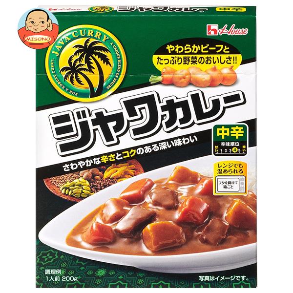 ハウス食品 レトルトジャワカレー 中辛 200g×30個入｜ 送料無料 一般食品 カレー レトルト 中辛