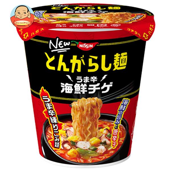 日清食品 日清のとんがらし麺 うま辛海鮮チゲ 62g×12個入｜ 送料無料 カップ麺 カップラーメン インスタントラーメン ラーメンのサムネイル