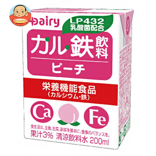 南日本酪農協同 デーリィ カル鉄飲料 ピーチ 200ml紙パック×18本入｜ 送料無料 栄養機能食品 カルシウム 鉄分 もも