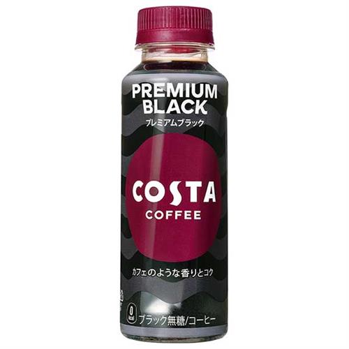 コカコーラ コスタコーヒー プレミアムブラック 265mlペットボトル×24本入｜ 送料無料 コーヒー 珈琲 ブラック 無糖