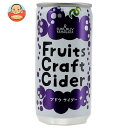 山形食品 FruitsCraftCider ブドウ 200ml缶×30本入×(2ケース)| 送料無料 ブドウ 炭酸 炭酸飲料 サイダー 葡萄