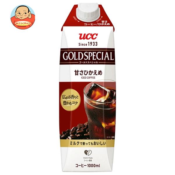 丸福珈琲店 コーヒー UCC ゴールドスペシャル アイスコーヒー 甘さひかえめ 1000ml紙パック×12本入×(2ケース)｜ 送料無料 コーヒー 珈琲 微糖 アイスコーヒー