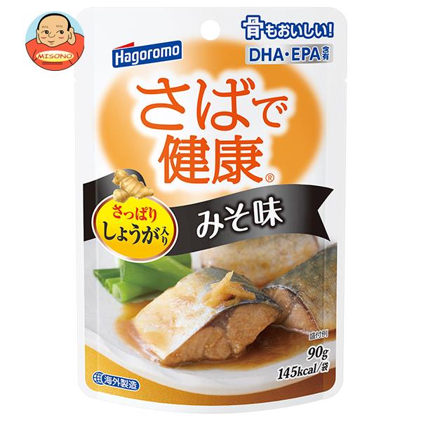 楽天飲料 食品専門店 味園サポートはごろもフーズ さばで健康 みそ味 90gパウチ×12個入｜ 送料無料 サバ 和食 惣菜