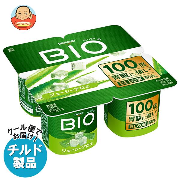 【チルド(冷蔵)商品】ダノンジャパン ダノンビオ BIO ジューシーアロエ (75g×4)×6個入｜ 送料無料 ダノン ヨーグルト アロエ ダノンヨーグルト