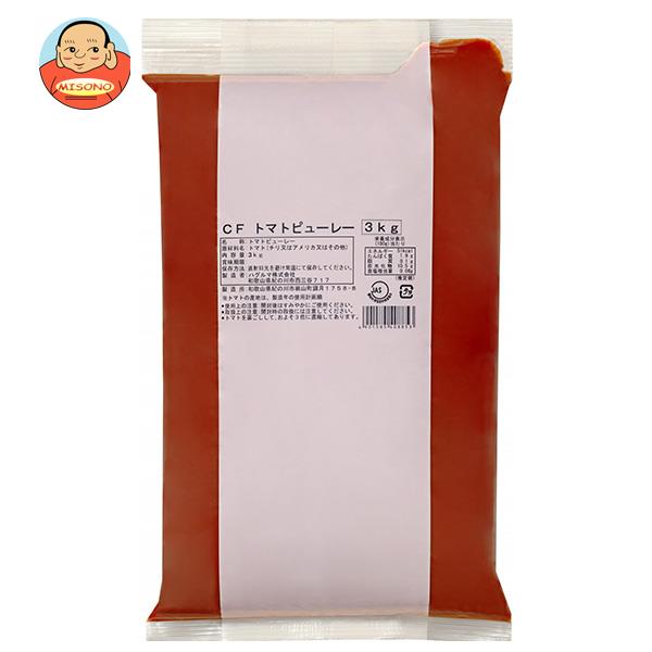 楽天飲料 食品専門店 味園サポート[ポイント5倍！6/27（金）1時59分まで全品対象エントリー&購入]ハグルマ JAS CFトマトピューレ ピローパック 3kg×4袋入×（2ケース）｜ 送料無料 トマト ピューレ トマトピューレ 調味料