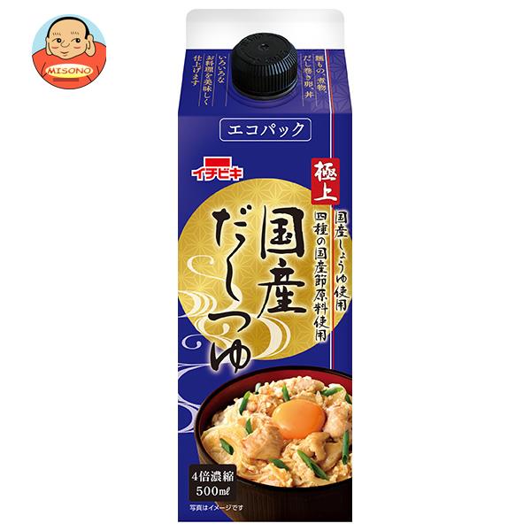 イチビキ 極上 国産だしつゆ 500ml紙パック×12本入×(2ケース)｜ 送料無料 国産 だし 出汁 つゆ 極上 調味料