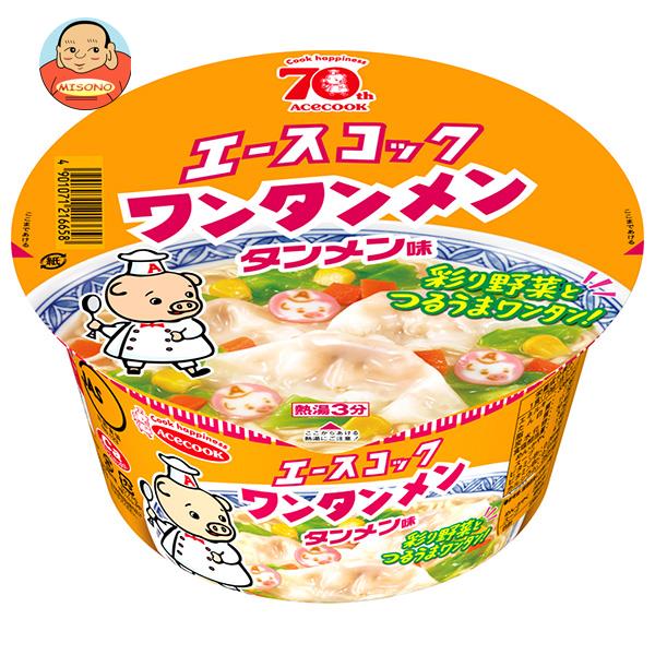エースコック ワンタンメンどんぶり タンメン味 79g×12個入｜ 送料無料 カップラーメン カップ麺 インスタント ラーメン 即席のサムネイル