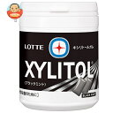 ロッテ キシリトールガム ブラックミント ファミリーボトル 133g×6個入| 送料無料 お菓子 ガム XYLITOL ミントガム