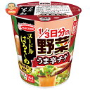 エースコック ヌードルはるさめ 1/3日分の野菜 うま辛チゲ 44g×12(6×2)個入| 送料無料 春雨 インスタント 即席 カップ麺
