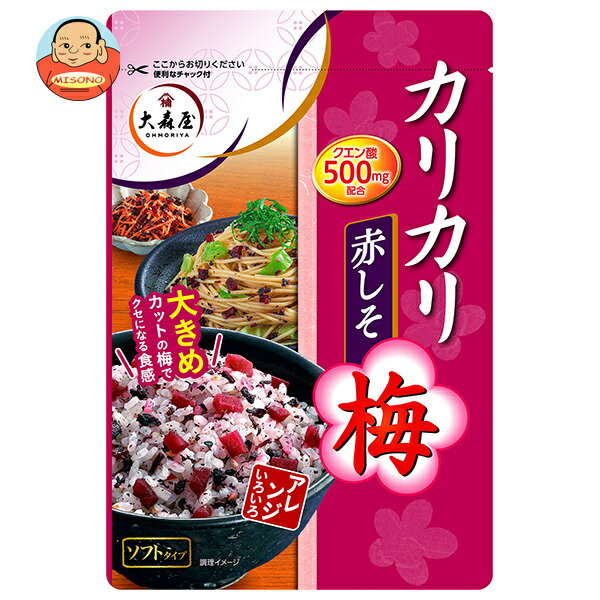 [ポイント5倍！1/16(木)1時59分まで全品対象エントリー&購入]大森屋 カリカリ梅赤しそ 40g×10袋入｜ 送料無料 梅 うめ ウメ しそ ふりかけ クエン酸 赤紫蘇