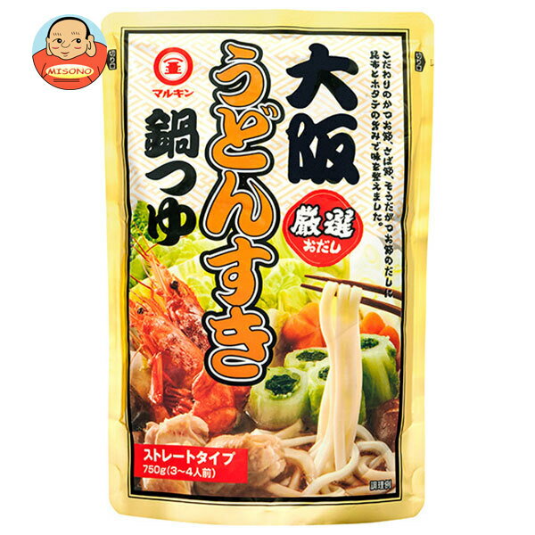 盛田(ハイピース) マルキン大阪うどんすき鍋つゆ 750gパウチ×12袋入｜ 送料無料 つゆ だし 調味料 鍋スープ ストレートタイプのサムネイル