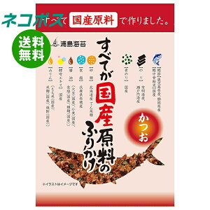 ネコポス 日本海水 浦島海苔 すべてが国産原料のふりかけ かつお 28g×10袋入| 全国送料無料 調味料 ふりかけ