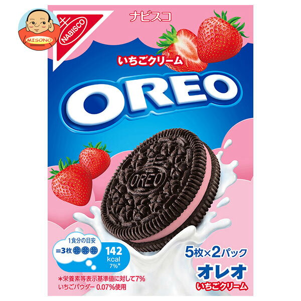 モンデリーズ・ジャパン オレオいちごクリーム 10枚(5×2)×12個入｜ 送料無料 お菓子 クッキー OREO いちご