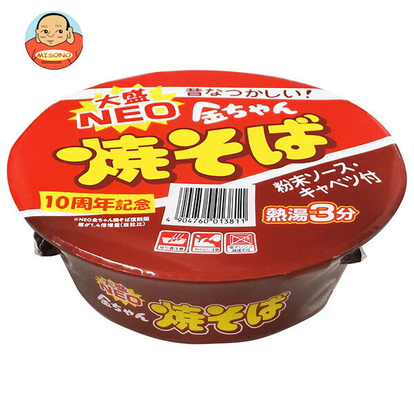 [ポイント5倍！10/9(水)1時59分まで全品対象エントリー&購入]徳島製粉 大盛NEO 金ちゃん焼そば 115g×12個入｜ 送料無料 インスタント 即席 カップ麺 焼きそば 大盛のサムネイル