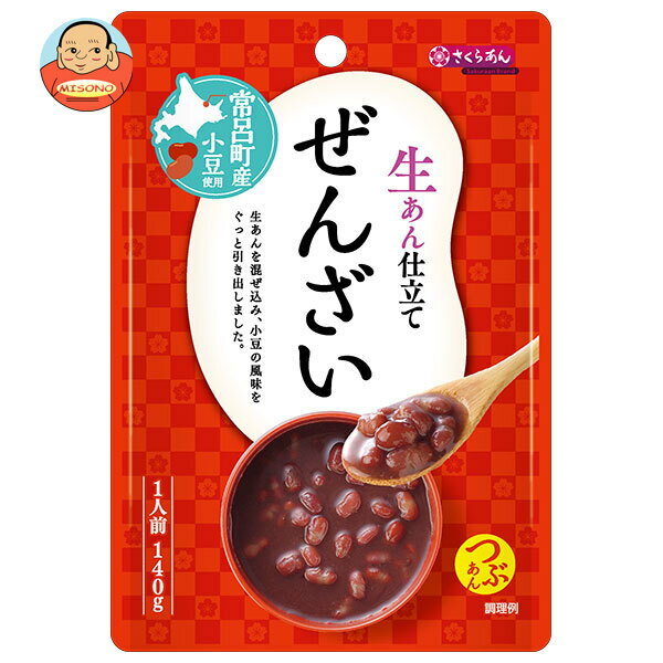 谷尾食糧工業 さくらあん 生あん仕立て ぜんざい 140g×12袋入｜ 送料無料 お菓子 和菓子 ぜんざいのサムネイル