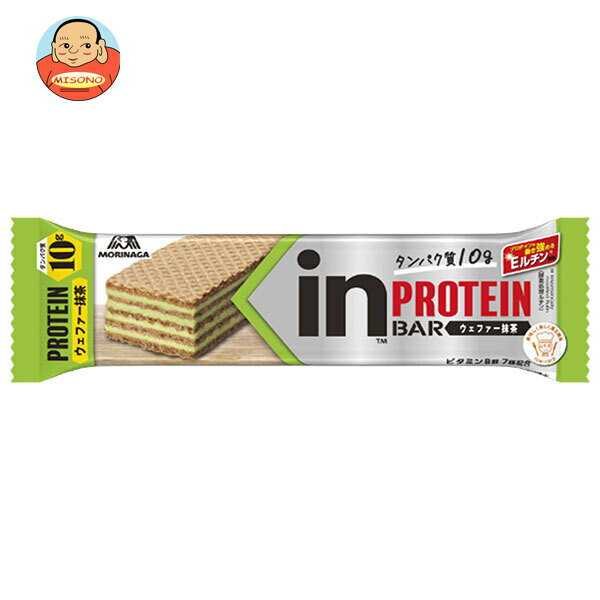 森永製菓 inバープロテイン 抹茶 ×12本入×(2ケース)｜ 送料無料 栄養 バー 抹茶 プロテイン