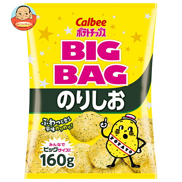 カルビー BIG BAG ポテトチップス のりしお 160g×12袋入 メーカー 問屋直送| 送料無料 お菓子 スナック菓子 ポテチ ビッグ