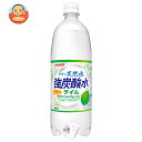 サンガリア 伊賀の天然水 強炭酸水 ライム 1Lペットボトル×12本入| 送料無料 ライム 炭酸飲料 スパークリング 天然水