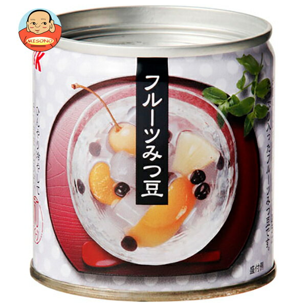 【送料無料・メーカー/問屋直送品・代引不可】国分 K&K フルーツみつ豆 195g缶×12個入| 缶づめ 缶詰 果物 フルーツ くだもの