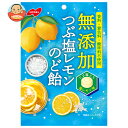 ノーベル製菓 無添加 つぶ塩レモンのど飴 90g×6個入| 送料無料 のど飴 レモン 無添加