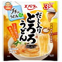 エバラ食品 プチッとうどんプラス だし入りとろろ 126g(42g×3個)×12袋入| 送料無料 液体調味料 ポーション 料理の素