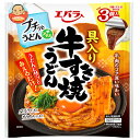 エバラ食品 プチッとうどんプラス 具入り牛すき焼 126g(42g×3個)×12袋入×(2ケース)| 送料無料 液体調味料 ポーション 料理の素