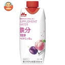 森永乳業 サプリメントウォーター 鉄分 香るもも水 330ml紙パック×12本入×(2ケース)| 送料無料 低カロリー ビタミン12 桃 ピーチ