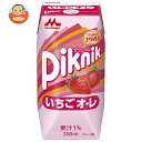 森永乳業 ピクニック いちごオレ(プリズマ容器) 200ml紙パック×24本入×(2ケース)| 送料無料 乳性 フルーツ いちご プリズマパック