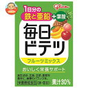 江崎グリコ 毎日ビテツ フルーツミックス 100ml紙パック×15本入×(2ケース)| 送料無料 フルーツミックス 栄養機能食品 鉄 亜鉛 葉酸