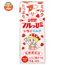サンA フルッぴーいちごミルク 200ml紙パック×24本入| 送料無料 いちごミルク 紙パック