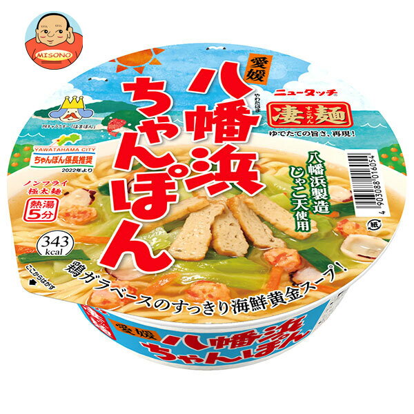 ヤマダイ ニュータッチ 凄麺 愛媛八幡浜ちゃんぽん 119g×12個入｜ 送料無料 インスタント食品 ラーメン カップ麺 即席めん
