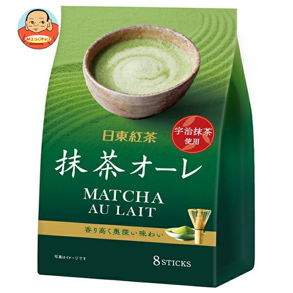 三井農林 日東紅茶 抹茶オーレ (12g×8本)×24(6×4)袋入｜ 送料無料 嗜好品 インスタント 粉末 抹茶