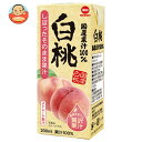 毎日牛乳 国産果汁100% 白桃 200ml紙パック×24本入×(2ケース)| 送料無料 フルーツジュース ピーチ 果汁 国産 桃 紙パック