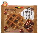 ローゼン マネケン ほうじ茶香る栗ワッフル 12(6×2)個入×(2ケース)| 送料無料 お菓子 洋菓子 おやつ ワッフル 栗 くり 焙じ茶