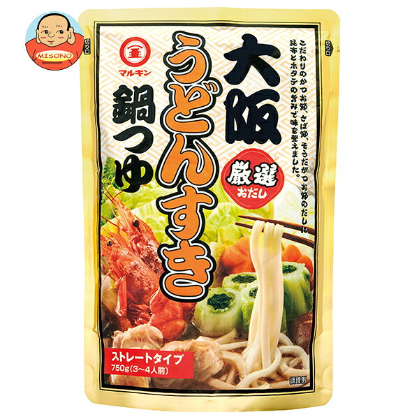 盛田(ハイピース) マルキン大阪うどんすき鍋つゆ 750gパウチ×12袋入×(2ケース)｜ 送料無料 つゆ だし 調味料 鍋スープ ストレートタイプのサムネイル