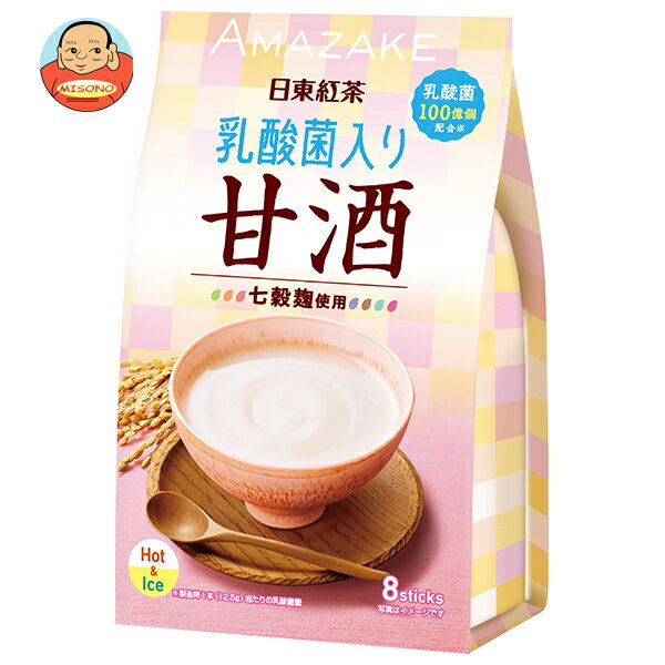 三井農林 日東紅茶 乳酸菌入り甘酒 12.5g×8本×24(6×4)袋入| 送料無料 嗜好品 インスタント 粉末 あまざけ