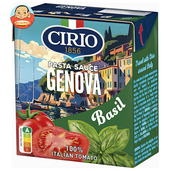 モンテ物産 チリオ パスタソース ジェノヴァ トマト&バジル 340g紙パック×12個入×(2ケース)｜ 送料無料..