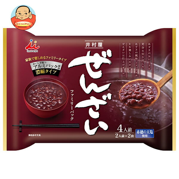 井村屋 ぜんざいファミリーパック 400(200g×2袋)g×12袋入×(2ケース)| 送料無料 ぜんざい HOT ホット あずき 小豆 インスタント