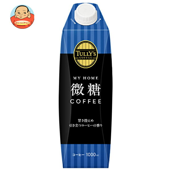 伊藤園 タリーズコーヒー 微糖 1L紙パック×6本入｜ 送料無料 珈琲 コーヒー 微糖 紙パック TULLYS COFFEEのサムネイル