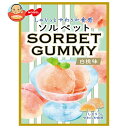 ノーベル製菓 ソルベットグミ 白桃味 50g×6袋入×(2ケース)| 送料無料 お菓子 袋 グミ もも 桃 ピーチ 二層構造 シャーベット