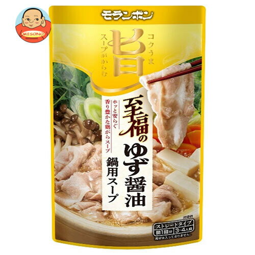 モランボン コク旨スープがからむ 至福のゆず醤油鍋用スープ 750g×10袋入｜ 送料無料 調味料 ストレート 鍋スープ ゆず醤油　柚子醤油のサムネイル