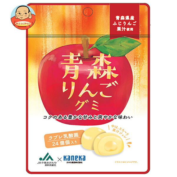 カネカ食品 青森りんごグミ ラブレ乳酸菌入 40g×10袋入｜ 送料無料 お菓子 グミ 果汁 ジュレ ラブレ乳酸菌 ラブレ 乳酸菌 チャック付き 腸内環境 リンゴ りんご