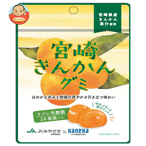 カネカ食品 宮崎きんかんグミ ラブレ乳酸菌入 40g×10袋入｜ 送料無料 お菓子 グミ 果汁 ジュレ ラブレ乳酸菌 ラブレ 乳酸菌 チャック付き 腸内環境 金柑 キンカン