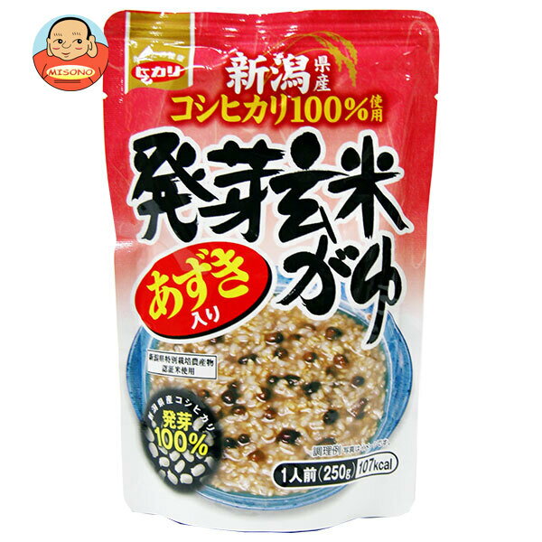 ヒカリ食品 あずき入り 発芽玄米がゆ 250gパウチ×24個入×(2ケース)｜ 送料無料