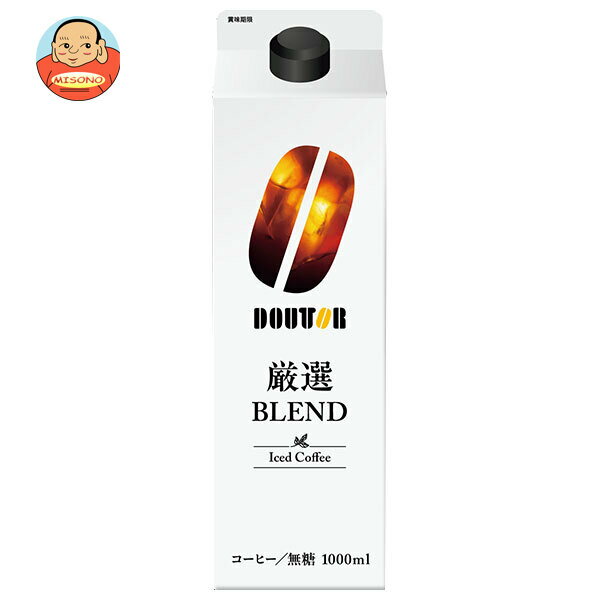 ドトールコーヒー 厳選ブレンド 1000ml紙パック×6本入×(2ケース)｜ 送料無料 珈琲 アイスコーヒー 無糖 紙パック