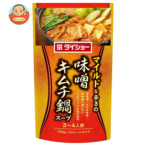 ダイショー 味噌キムチ鍋スープ 750g×10袋入×(2ケース)｜ 送料無料 調味料 鍋スープ ストレートタイプ