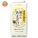 ひかり味噌 朝のむ あまざけ 1000ml紙パック×6本入×(2ケース)| 送料無料 米麹 甘酒 あま酒 ノンアルコール 1l 1L 米こうじ 発酵飲料
