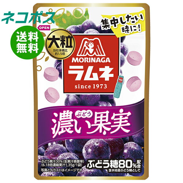 ネコポス 森永製菓 大粒ラムネ 濃い果実 ぶどう 27g×10袋入｜ 全国送料無料 お菓子 ラムネ 袋