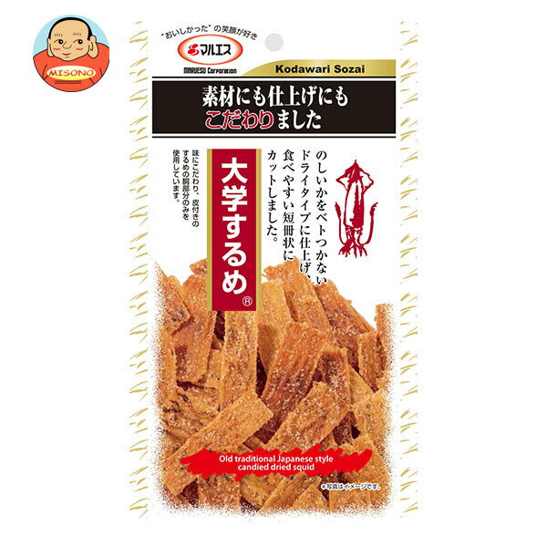 マルエス 大学するめ 20g×5袋入×(2ケース)｜ 送料無料 お菓子 珍味 おつまみ スナック珍味 のしいか 甘辛味 一口サイズ 昔懐かしい
